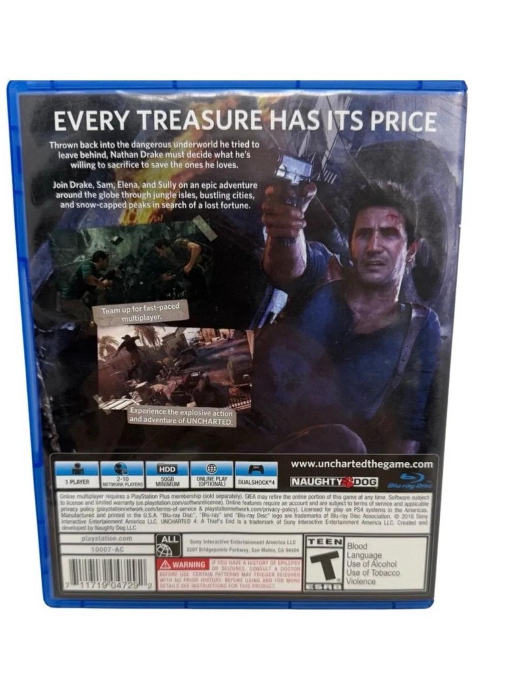 Uncharted 4 A Thief's End PS4 PlayStation 4 Game CIB Tested Excellent Condition⁠